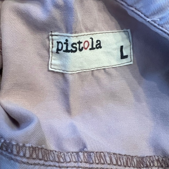 𝅺PISTOLA‎ Pink Woodrose Lyocel Button Down Shirt Large - Picture 5 of 7